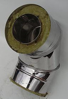 Колено 45 утепленное нерж/оцинк D 110/210 1mm